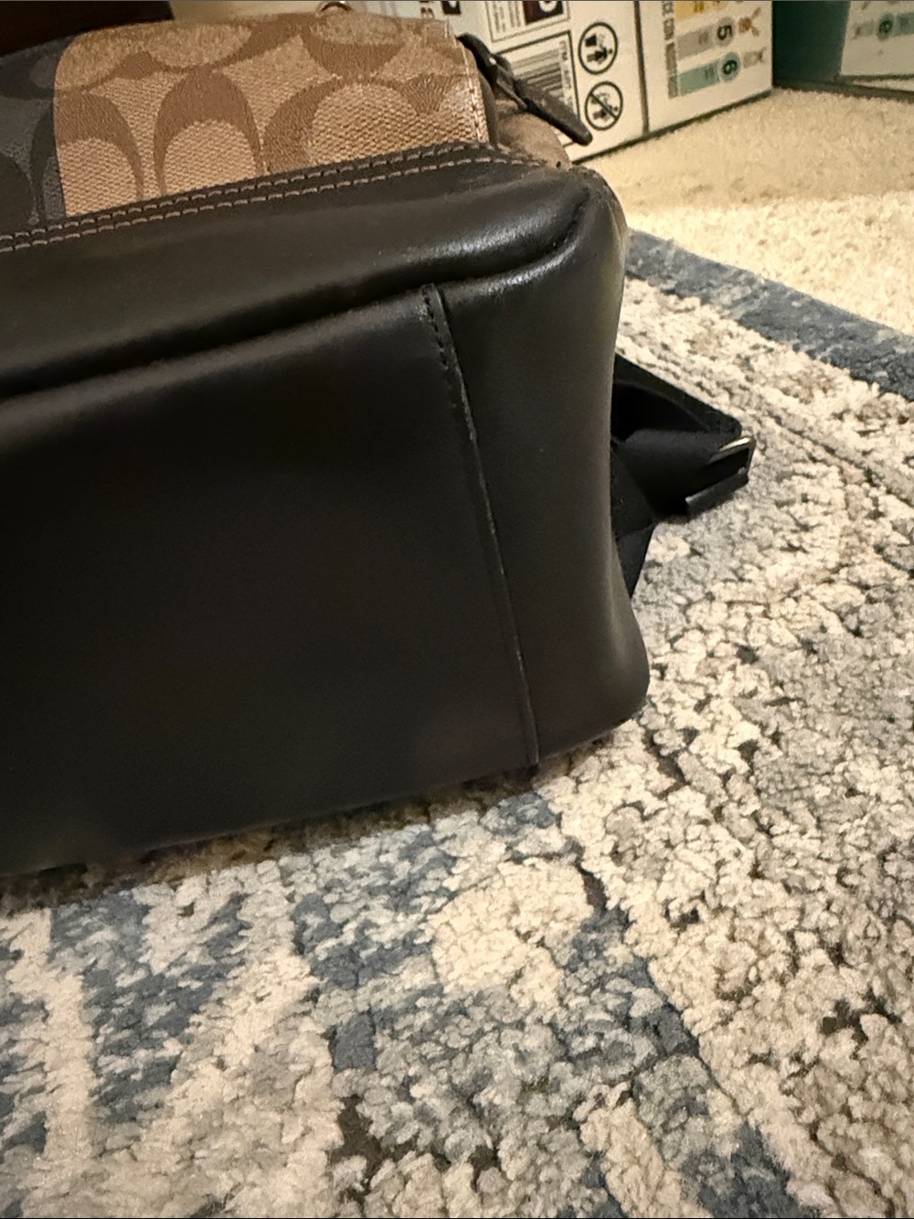 Coach Signature Monogram Brown Stripe Men's Backpack - Picture 8 of 12
